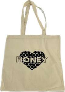 Ökologische Tasche "Honey" mi Herzen