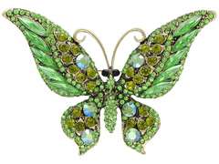 Broszka Motyl zielony duży