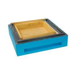 Mini-Unterboden mit Schublade für Mini-Beute (Ablegerkasten), aus Styropor, bemalt