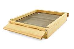 Hygiene-Holzboden mit Varroa-Gitter und Schublade, 10 er Dadant- oder 12er Großpolen-Beute