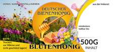 Etiketten bunt für deutschen Bienenhonig BLÜTENHONIG 100Stk/1Pack