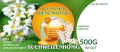 Etiketten bunt für deutschen Bienenhonig BUCHWEIZENHONIG 100Stk/1Stk