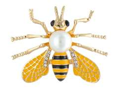 Dekorative Brosche Biene mit Perle