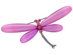Dekorative Brosche Libelle rosa Flügel