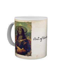 Keramikbecher 330 ml mit Aufdruck MONA LISA MIT IMKERHUT