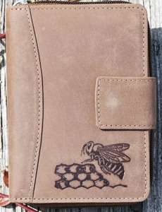 Leder-Geldbörse für Damen, mit Biene, Modell 542